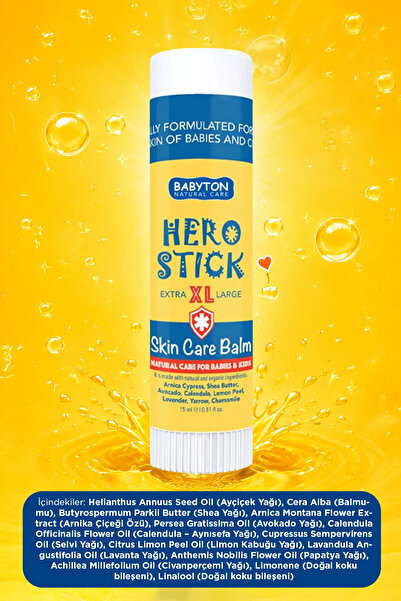 BABYTON %100 Doğal İçerik Hero Stick XL Anlık Yatıştırıcı Onarıcı 15 ml