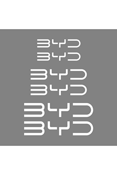 Choice For BYD 3-White 6Pcs Car Brake Caliper Badge Sticker Decal Car Tuning ...