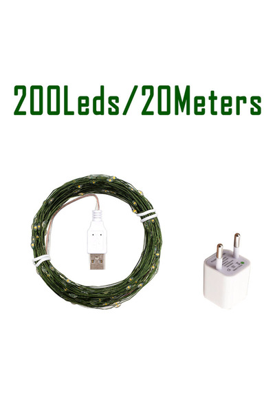 Choice Warm White EU Plug 20Meters0 200LEDs 200M 2000LED Green Wire Fairy Str...