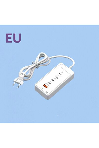 Choice شاحن USB Type C سريع الشحن بقدرة 65 وات أبيض من الاتحاد الأوروبي، متعد...