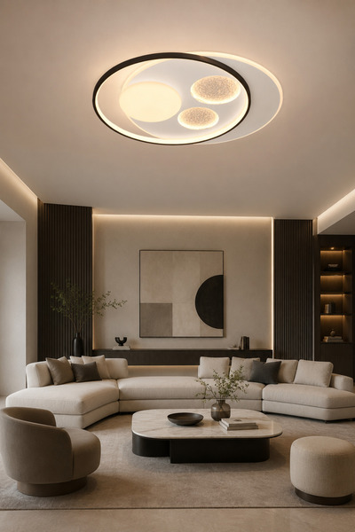ESSLİGHT Oscar 50 Cm 3 Renk Işık Özellikli Led'li Modern Salon Mutfak Yatak O...