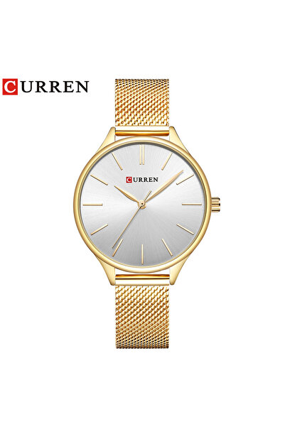 Choice5 ساعة كورين الذهبية البيضاء CURREN 9024 كوارتز رفيعة للغاية للسيدات، م...