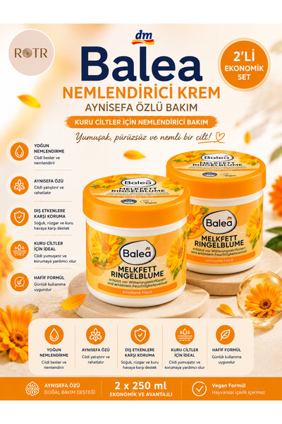 BALEA Melkfett Kadife Çiçeği Besleyici Sıkma Cilt Bakım Yağı/krem 2 ADET 250 ...
