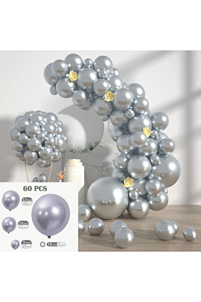 Choice As Picture 9 60/100Pcs Solid Color Metal Balloon Wreath Arch Set for W...