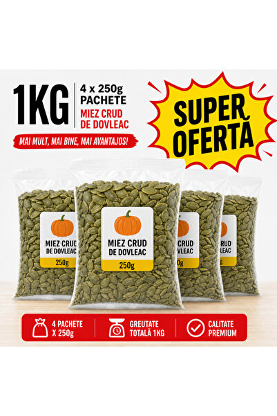 DTK Miez Crud Seminte Dovleac 1kg ( 4x250g)