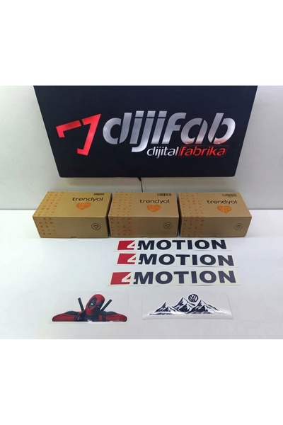 dijifab dijital fabrika Vw Amarok 4 Motion Sticker 40*4,8 cm 3 Adet