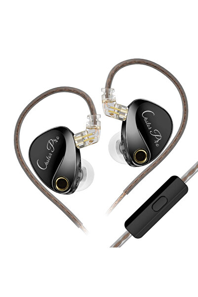 Choice black mic KZ Castor Pro Fever Grade HIFI Dual Motion Circle In Ear Liv...
