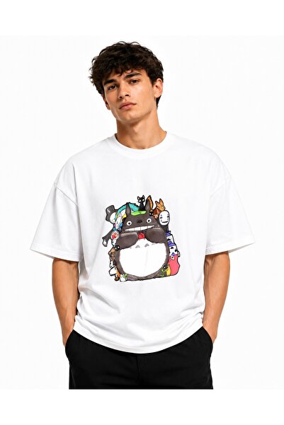 Inscriptie Unisex Βαμβακερό T-Shirt Υψηλής Ποιότητας  "Totoro "