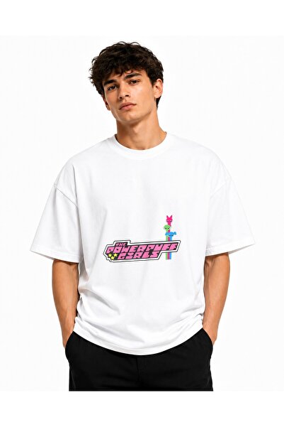 Inscriptie Unisex Βαμβακερό T-shirt Υψηλής Ποιότητας  "Powerpuff girls - λογό...