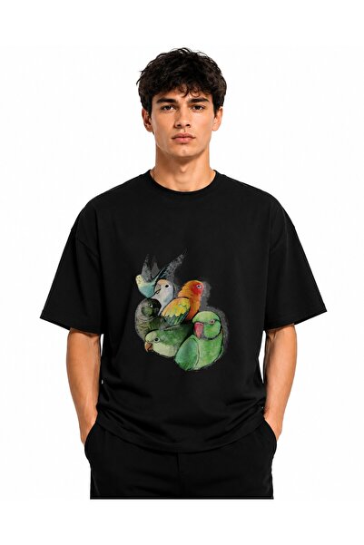 Inscriptie Tricou Unisex Bumbac Premium Casual " Papagali iubitori "