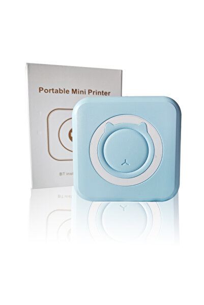 Choice7 Blue Portable Mini Thermal Printer Wirelessly BT 203dpi Photo Label M...