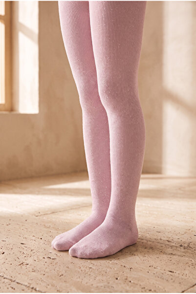 BONY SOCKS 22502K3001 SREBRNE DEČJE NAPRAVČENE ČARAPE Roze
