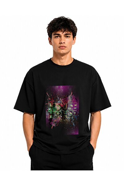 Inscriptie Ουνισέξ Βαμβακερό T-shirt Υψηλής Ποιότητας  "House hip hop "