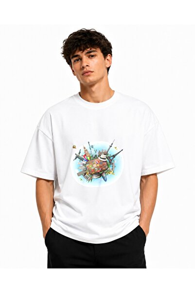 Inscriptie Unisex Βαμβακερό T-Shirt Υψηλής Ποιότητας  "Θαύματα του Κόσμου "