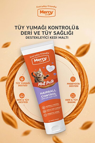Merry Kedi Malt Macunu Tüy Yumağı Kontrolü Biotin & B5 Vitaminli Malt Paste