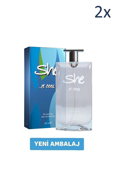 She Cool Kadın Parfümü Edt 50 ml 2 Adet