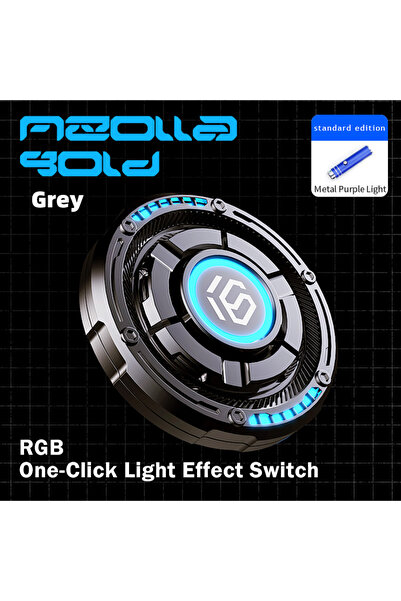 Choice Grey A Magnetic Fingertip Spinner EDC Metal Push-Slide Toy - Stress Re...