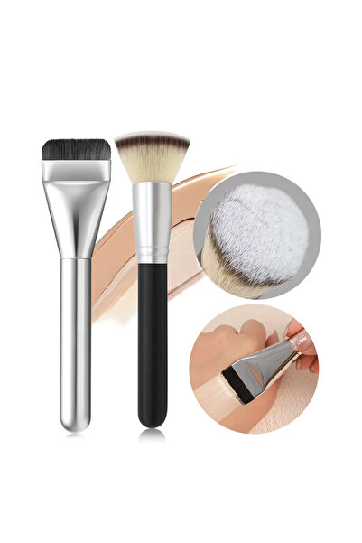 Choice8 2pcs Ultra Thin Foundation Brush Lightweight and Thin Face Contour Br...