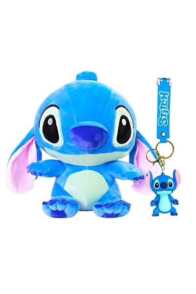 velve Stitch Top Bottom Set , 24 cm plush toy and Keychain, in gift bag