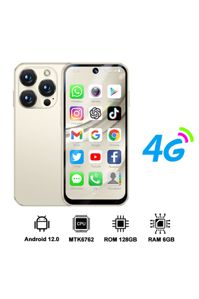 Choice11 beige RAM6G ROM128G SERVO 19PRO 4G Network Mini Smartphone Android12...