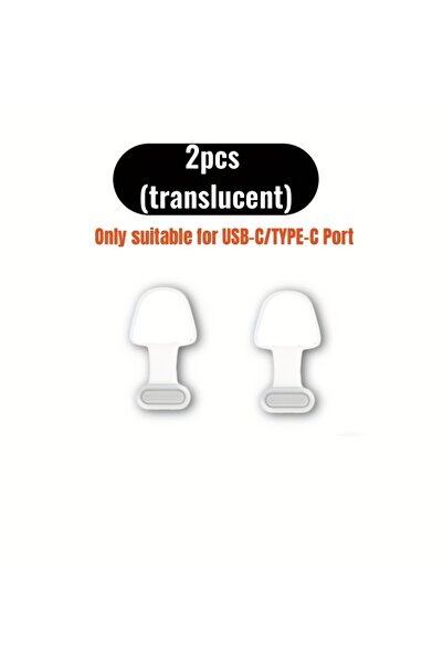 Choice Transparent 2pcs 2/4PCS Silicone Dust-Proof Plug for iPhone & Type C A...