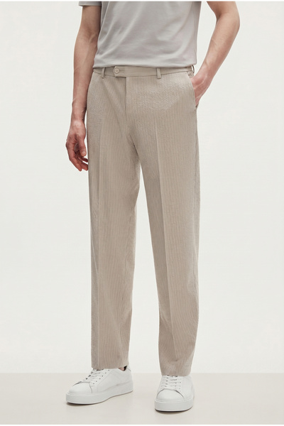 Tween Relaxed Fit Vizon Çizgili Kumaş Pantolon