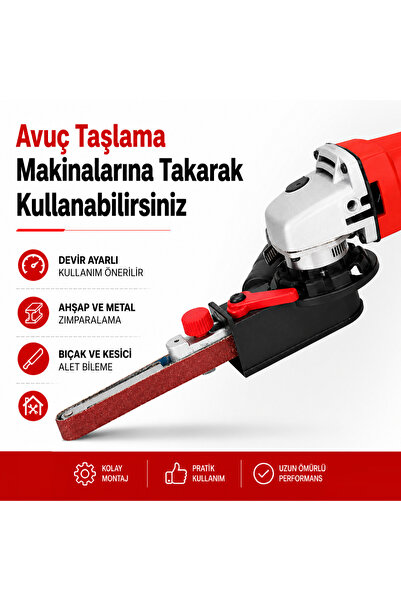 Rox Wood 0030 Taş Motoruna Takılır Şerit Bant Zımpara Aparatı | Ahşap | Metal...