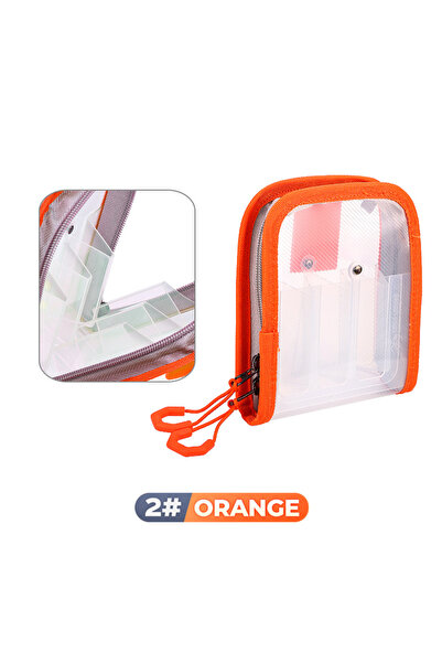 Choice 2 orange WEIHE 1PC Lure Fishing Gear Storage Bag Six Grid Wooden Shrim...