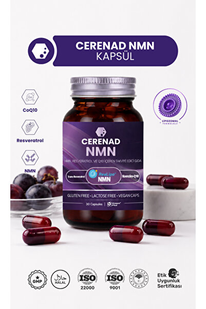 Cerenad Lipozomal Nmn, Resveratrol, Coq10, Çinko Ve C Vitamini Içeren Takviye...