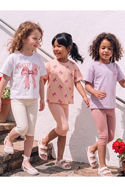 Civil Girls Basic 3-Piece Short Leggings for 2-5 Years Old