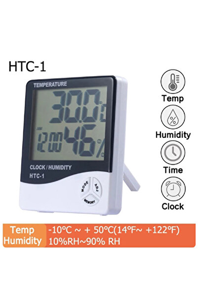 Choice HTC-1 HTC-1 HTC-2 مقياس درجة الحرارة والرطوبة الرقمي الإلكتروني LCD مق...