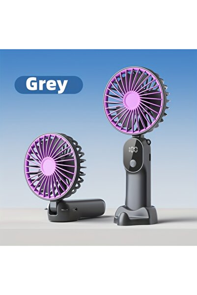 Choice Grey XIAOTREE Mini Portable USB Fan with 6 Speeds and Digital Display ...