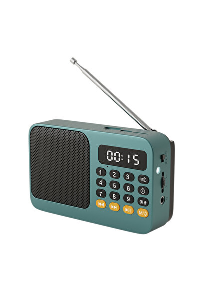 Choice Green Portable Radio Music Player Handheld Rechargeable Digital FM USB...