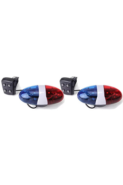 Choice8 2Pcs Bicycle Police Siren 4 Sounds Melody Bicycle Power Horn Siren Be...