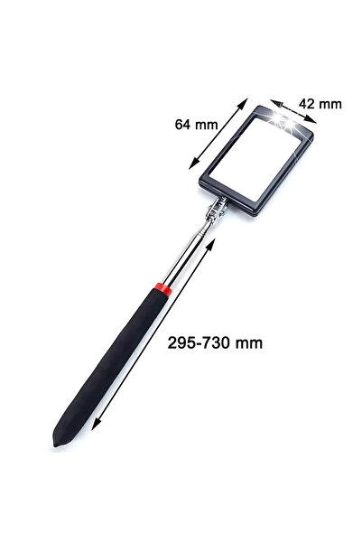 Choice6 Square with light Car 360 Swivel Telescoping LED Light Flexible Inspe...