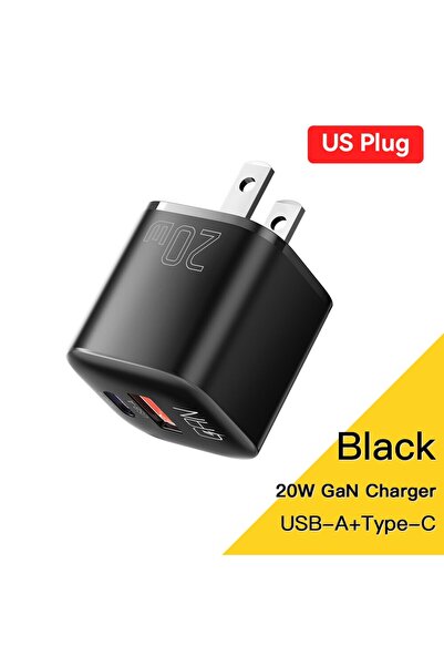 essager Choice US Black 20W GaN USB Type C Charger PD Fast Charge Phone QC 3....