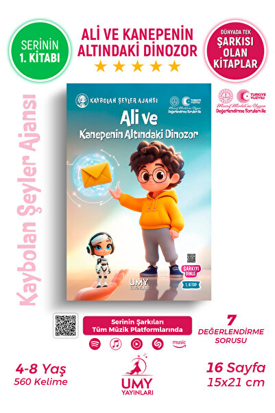 UMY Yayınları Ali ve Kanepenin Altındaki Dinozor - Okul Öncesi ve 1. Sınıf İs...