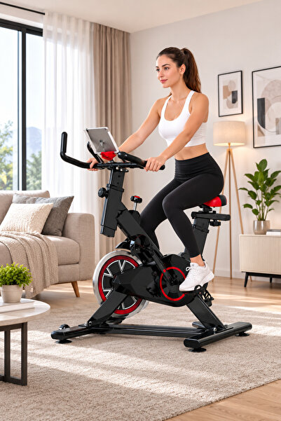 Relax 120 Kg Kapasiteli Spin Bike Ayarlanabilir Boyutlu LCD Göstergeli Kondisyon Bisikleti