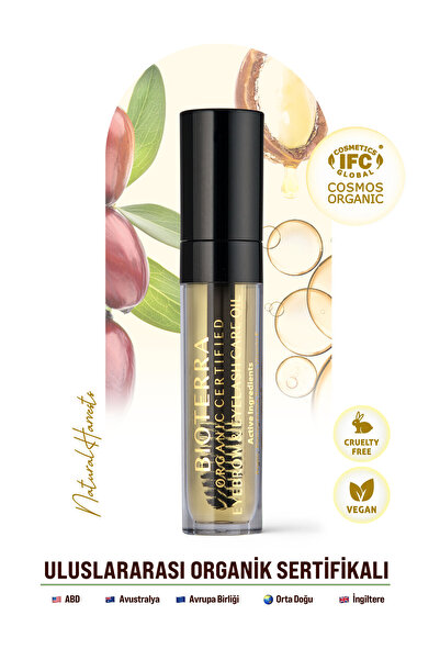 Bioterra Organik Sertifikalı Kaş ve Kirpik Bakım Yağı – Argan, Jojoba, Kuşbur...