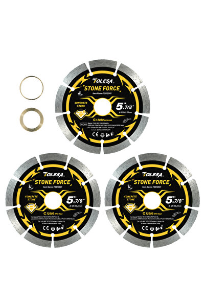 Choice1 1.6mm 125mm 22.22mm 3PCS TOLESA 1/3pcs 125mm Segmented Diamond Blade,...