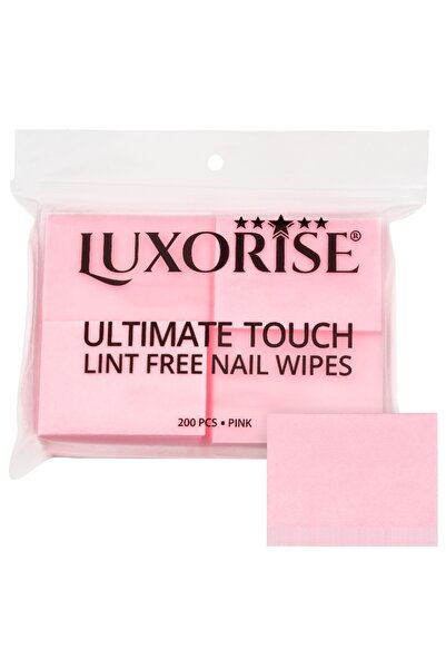 LUXORISE Șervețele Ultimate Touch pentru unghii, cu strat dublu, 200 bucăți, Roz