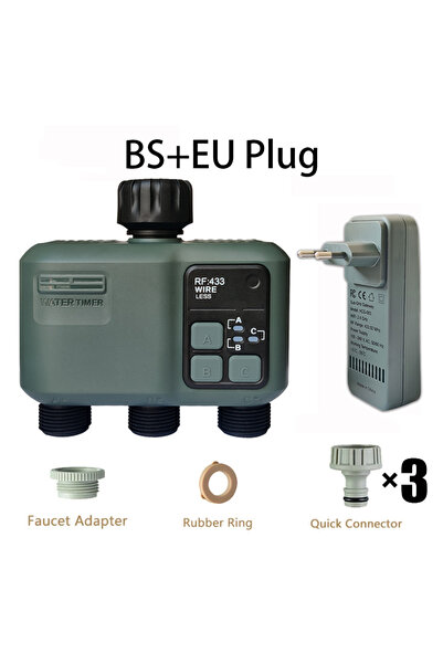 Choice BS-EU 2025 Tuya Wifi+RF433 Smart Garden Sprinkler Water Timer by 3 Way...