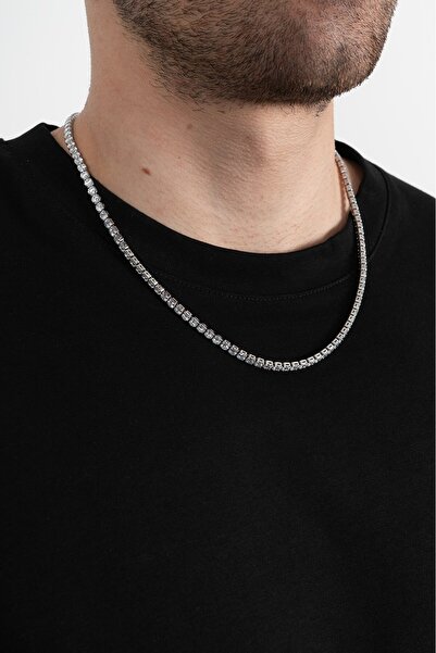 UKHWD SUPPLY 4mm X 55cm Iced Tennis Chain Necklace
