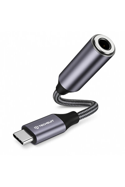 Techsuit Adaptor audio USB-C - 3.5mm AC8 MusicDox, Gri