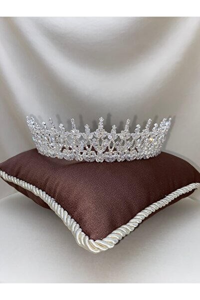 sitrini Opaline Bridal Crown with Zircon Stone Wedding Hair Accessory