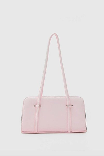Shule Bags Hansal Metal Detaylı Baget Çanta Pudra Pembe