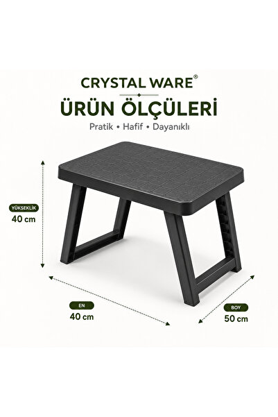 Crystal Ware Plastik Katlanır Masa Piknik, Bahçe, Kamp Masası