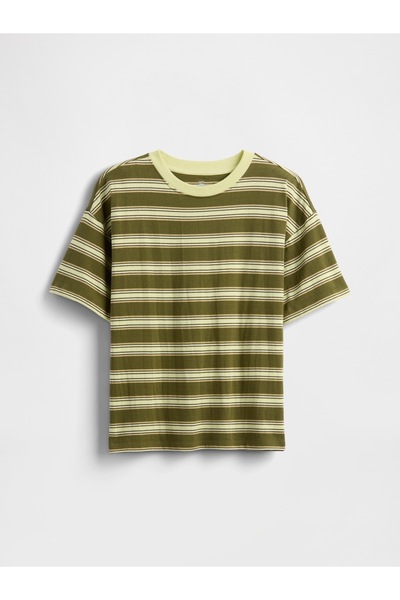 GAP Erkek Çocuk Yeşil Relaxed Original T-Shirt
