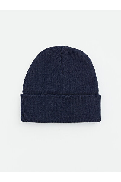 LC Waikiki Nevavm Farkıyla Lcw Accessories Navy Blue Knitwear Plain Men's Beanie