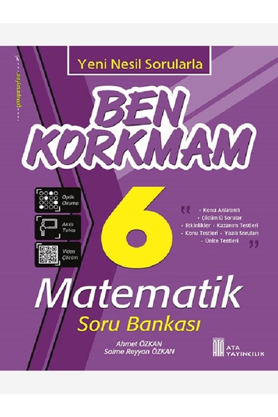 Ata Yayıncılık 6. Sınıf Ben Korkmam Matematik Soru Bankası